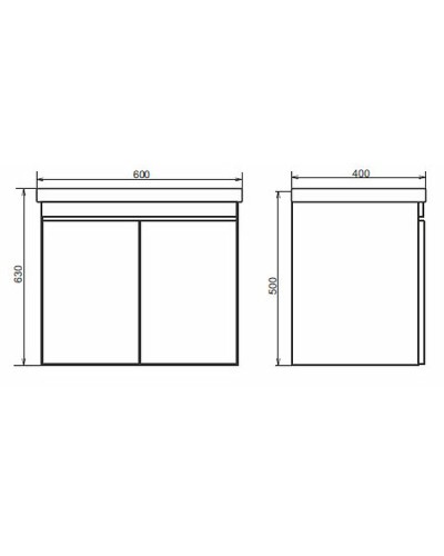 Тумба с раковиной Comforty Осло 60 00-00000835 подвесная Бетон светлый