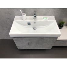 Тумба с раковиной Comforty Осло 80 00-00000836 подвесная Бетон светлый