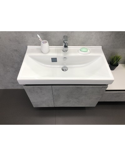 Тумба с раковиной Comforty Осло 80 00-00000836 подвесная Бетон светлый