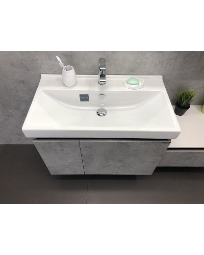 Тумба с раковиной Comforty Осло 80 00-00000836 подвесная Бетон светлый