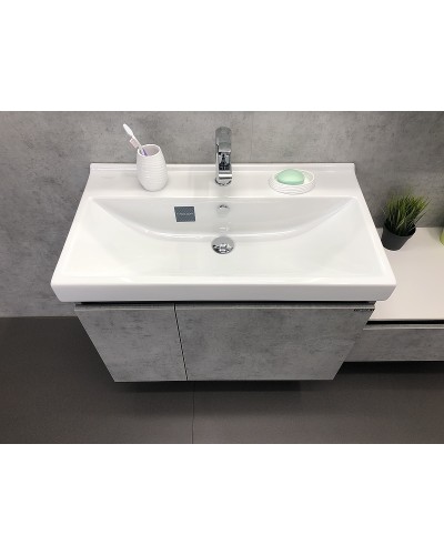 Тумба с раковиной Comforty Осло 80 00-00000836 подвесная Бетон светлый