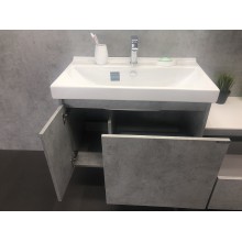 Тумба с раковиной Comforty Осло 80 00-00000836 подвесная Бетон светлый