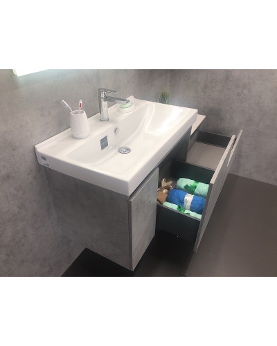 Тумба с раковиной Comforty Осло 80 00-00000836 подвесная Бетон светлый