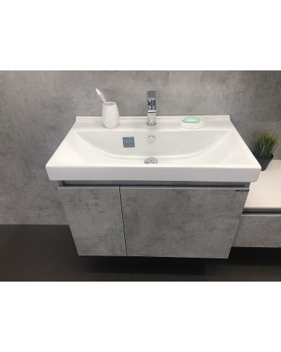 Тумба с раковиной Comforty Осло 80 00-00000836 подвесная Бетон светлый