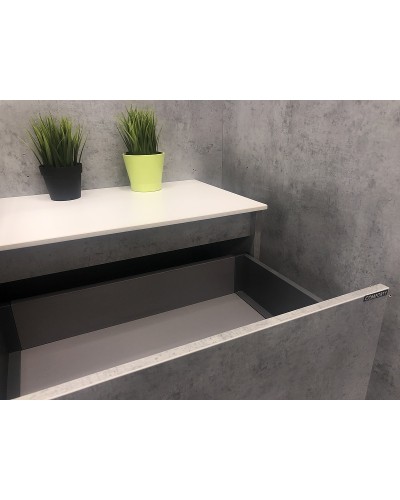 Тумба с раковиной Comforty Осло 80 00-00000836 подвесная Бетон светлый