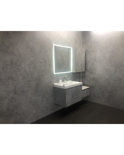 Тумба с раковиной Comforty Осло 80 00-00000836 подвесная Бетон светлый