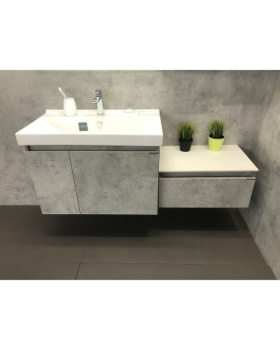 Тумба с раковиной Comforty Осло 80 00-00000836 подвесная Бетон светлый