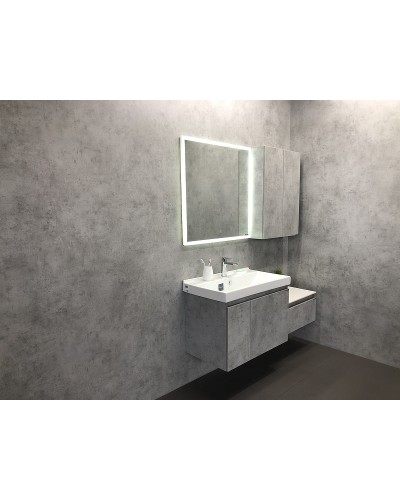 Тумба с раковиной Comforty Осло 80 00-00000836 подвесная Бетон светлый