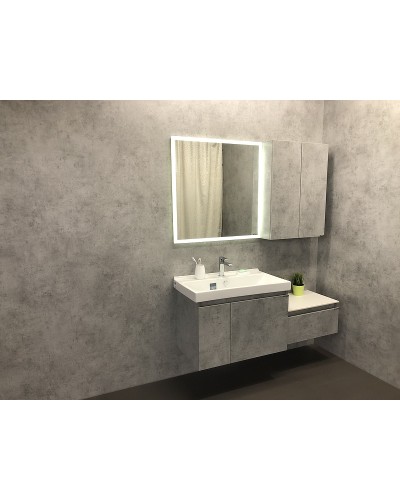 Тумба с раковиной Comforty Осло 80 00-00000836 подвесная Бетон светлый