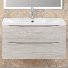 Тумба под раковину BelBagno ACQUA-900-2C-SO-RVB подвесная Rovere Vintage Bianco