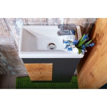 Тумба под раковину Бриклаер Форест 40 4627125414633 подвесная Дуб золотой Антрацит