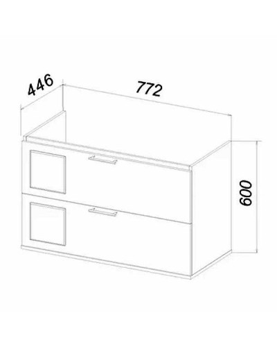 Тумба под раковину Бриклаер Форест 80 4627125414657 подвесная Дуб золотой Антрацит