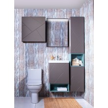 Тумба под раковину Бриклаер Кристалл 50 4627125414503 подвесная Софт Графит Ясень Анкор темный