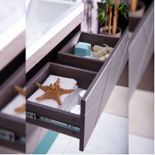 Тумба под раковину Бриклаер Кристалл 80 4627125414534 подвесная Софт Графит Ясень Анкор темный