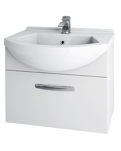 Тумба под раковину Dreja Alfa 55 99.0305 подвесная Белый глянец