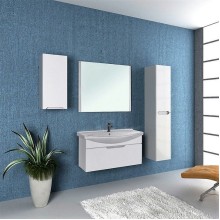 Тумба под раковину Dreja Laguna 105 99.0104 подвесная Белый глянец