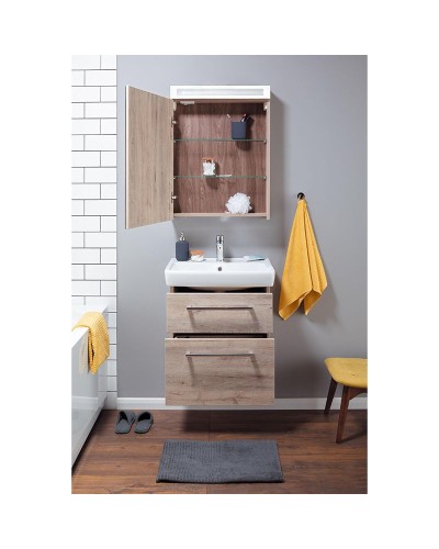 Тумба под раковину Dreja Q Max 80 77.0008D подвесная Дуб кантри