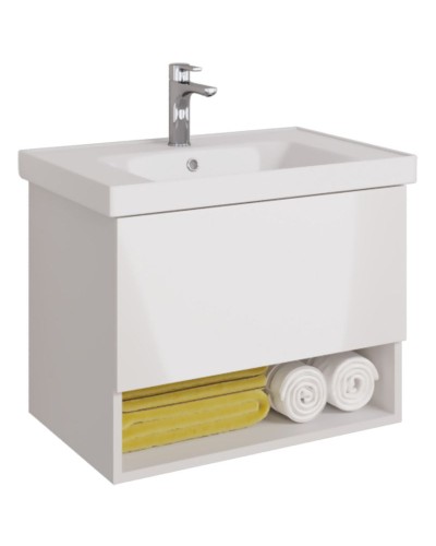 Тумба под раковину Dreja Perfecto 70 99.0807 подвесная Белый глянец