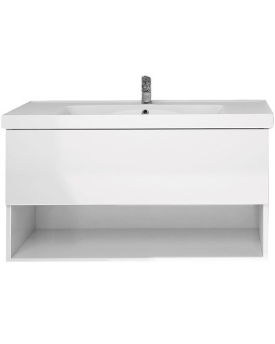 Тумба под раковину Dreja Perfecto 90 99.0808 подвесная Белый глянец