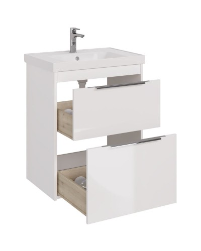 Тумба под раковину Dreja Prime 70 99.9301 подвесная Белый глянец