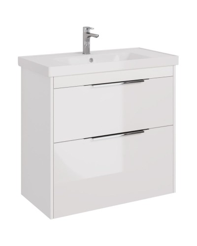 Тумба под раковину Dreja Prime 90 99.9302 подвесная Белый глянец