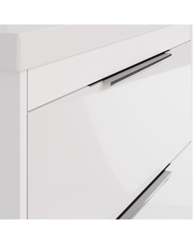 Тумба под раковину Dreja Prime 90 99.9302 подвесная Белый глянец