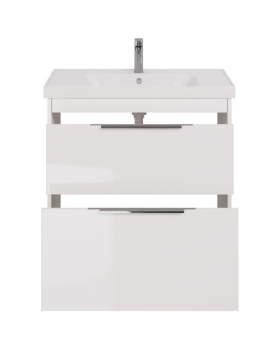 Тумба под раковину Dreja Prime 90 99.9302 подвесная Белый глянец