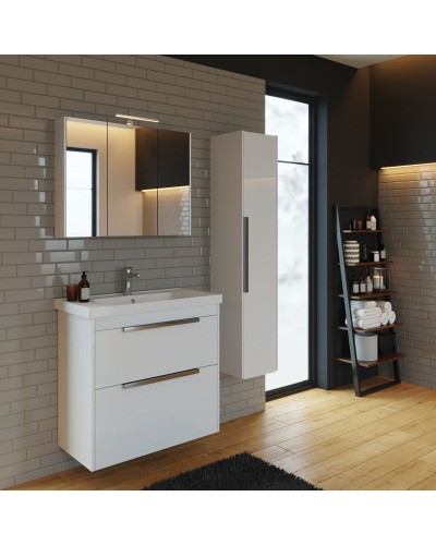 Тумба под раковину Dreja Prime 90 99.9302 подвесная Белый глянец