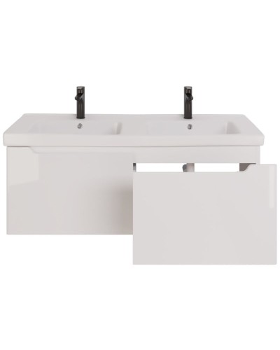 Тумба под раковину Dreja W 125 99.9400 подвесная Белый глянец