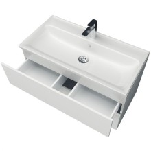 Тумба с раковиной Marka One Elena 80П У96880 подвесная Белый глянец