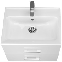 Тумба с раковиной Marka One Elena 60П У96877 подвесная Белый глянец