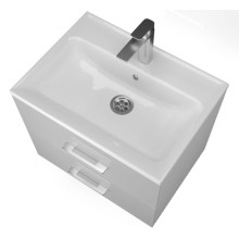 Тумба с раковиной Marka One Elena 60П У96877 подвесная Белый глянец