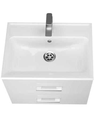 Тумба с раковиной Marka One Elena 60П У96879 подвесная Белый глянец