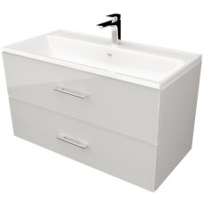 Тумба с раковиной Marka One Elena 80П У96878 подвесная Белый глянец