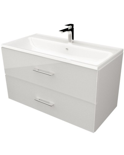 Тумба с раковиной Marka One Elena 80П У96878 подвесная Белый глянец