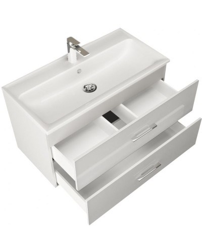 Тумба с раковиной Marka One Elena 80П У96878 подвесная Белый глянец