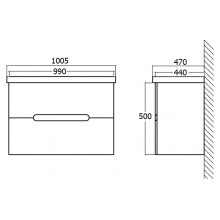 Тумба под раковину BelBagno Soft 100 SOFT-1000-2C-SO-BF подвесная Bianco frassinato