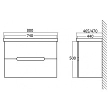 Тумба под раковину BelBagno Luxury Soft 80 LUXURY/SOFT-800-2C-SO-BF подвесная Bianco frassinato