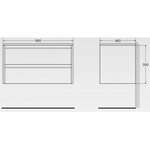 Тумба под раковину BelBagno Kraft 90 KRAFT-900-2C-SO-RGB подвесная Белый дуб Галифакс