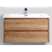Тумба под раковину BelBagno Kraft 90 KRAFT-900-2C-SO-RNN подвесная Натуральный дуб Небраска