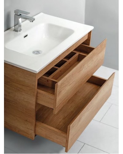 Тумба под раковину BelBagno Kraft 90 KRAFT-900-2C-SO-RNN подвесная Натуральный дуб Небраска