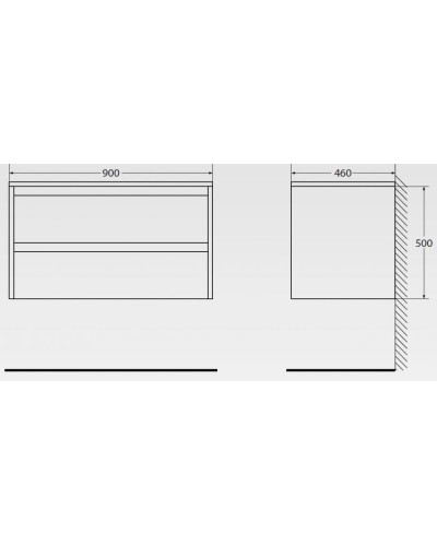Тумба под раковину BelBagno Kraft 90 KRAFT-900-2C-SO-PP подвесная Сосна Пасадена