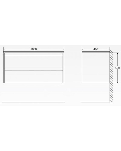 Тумба под раковину BelBagno Kraft 100 KRAFT-1000-2C-SO-RT подвесная Табачный дуб