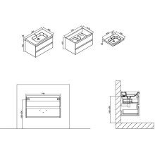 Тумба под раковину Vincea Luka VMC-1L800NW подвесная N.Wood