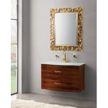 Тумба под раковину Cezares PETALO-900-2C-SO-RC-P подвесная Вишневый дуб без ручек