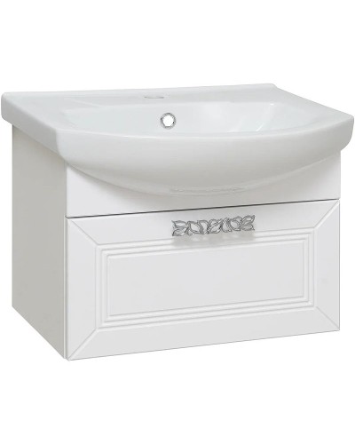 Тумба под раковину Runo Монро 55 00-00000458 подвесная Белая