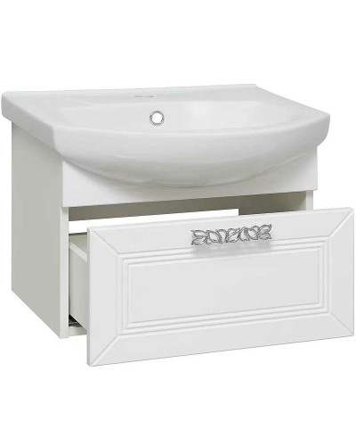 Тумба под раковину Runo Монро 55 00-00000458 подвесная Белая
