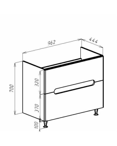 Тумба под раковину Bellezza Андрэа 100 4639017640075 Бежевая