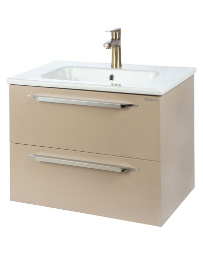 Тумба под раковину Bellezza Луиджи 60 4639209000458 2 ящика подвесная Капучино