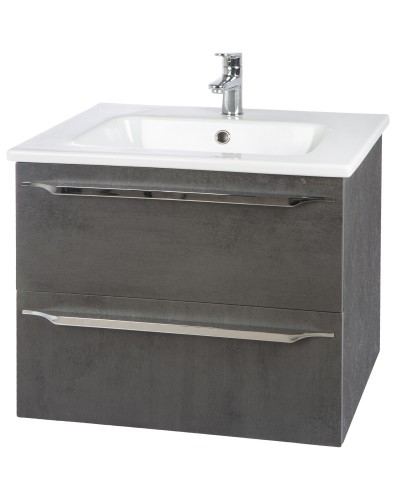 Тумба под раковину Bellezza Луиджи 60 4639209000427 2 ящика подвесная Серая